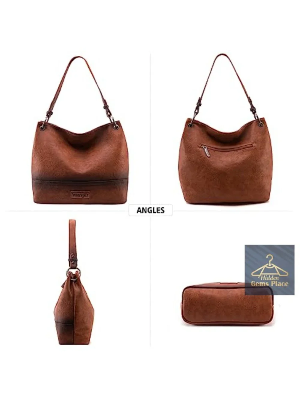 Vegan Leather Hobo Bag Top Handle Shoulder Purse with Detachable Strap